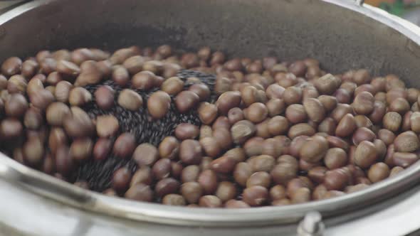 Roasted Chestnuts in the Market. Phnom Penh, Cambodia, Asia