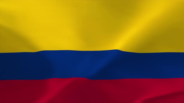 Colombia Waving Flag 4K Moving Wallpaper Background