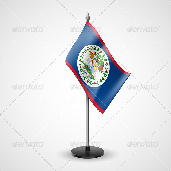 Table Flag of Belize