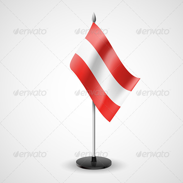 Table Flag of Austria