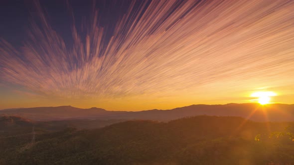 Beautiful Long exposure of morning sky cloudscape