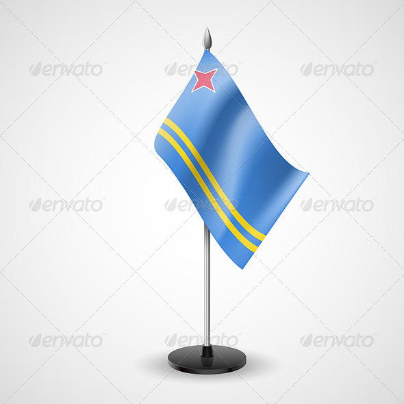 Table Flag of Aruba