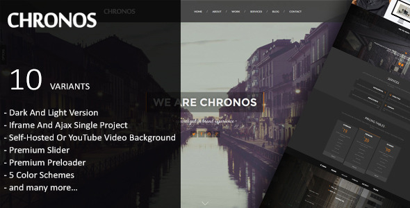 Chronos - Parallax One Page HTML Template