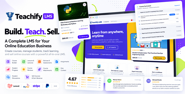 Teachify LMS – Complete Learning Management System to Build, Manage & Sell Online Courses