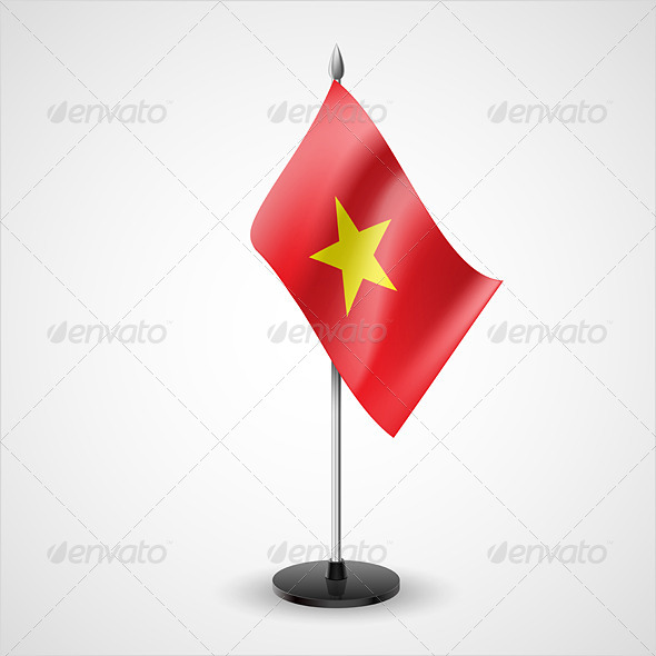Table Flag of Vietnam