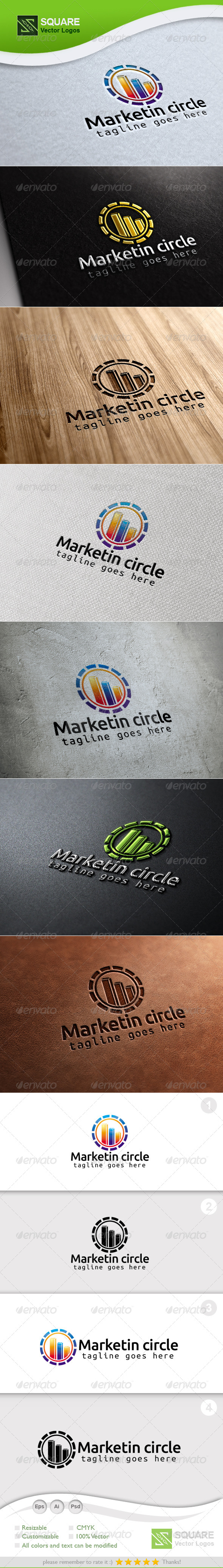 Market, Circle Vector Logo Template