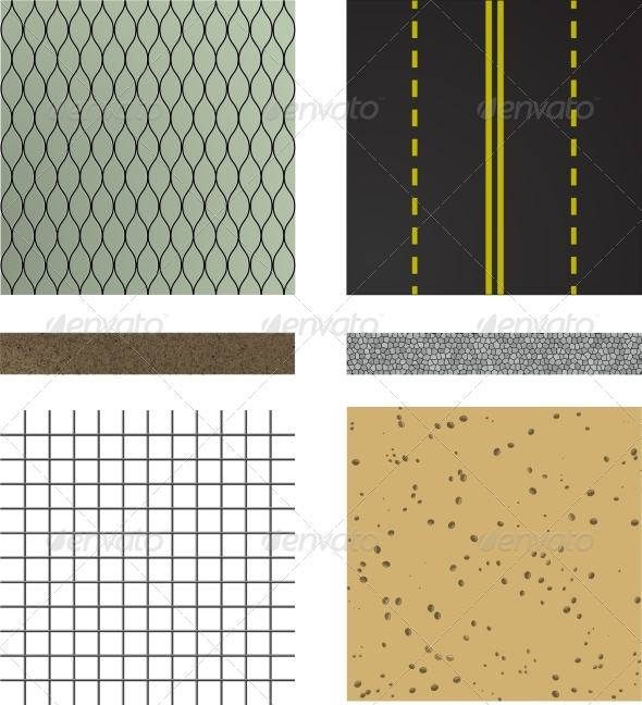Set of Asphalt Road Textures