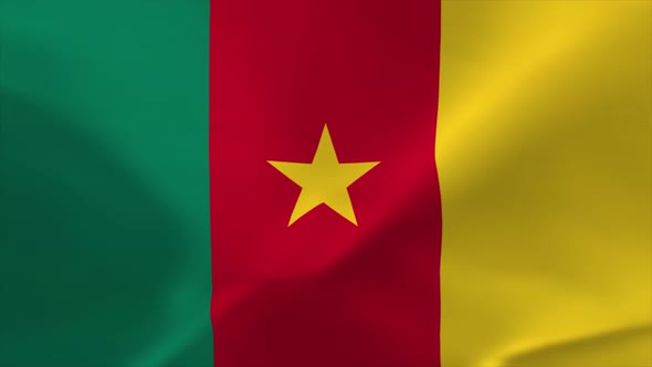 Cameroon Waving Flag 4K Moving Wallpaper Background