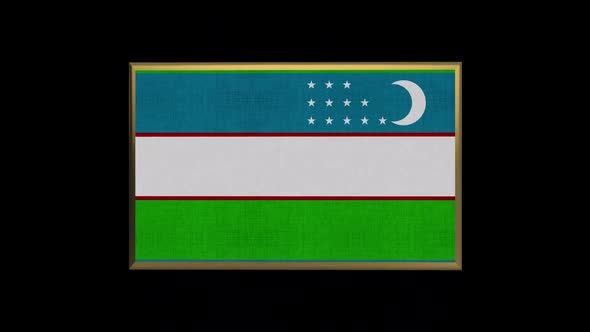 Uzbekistan 3D Flag