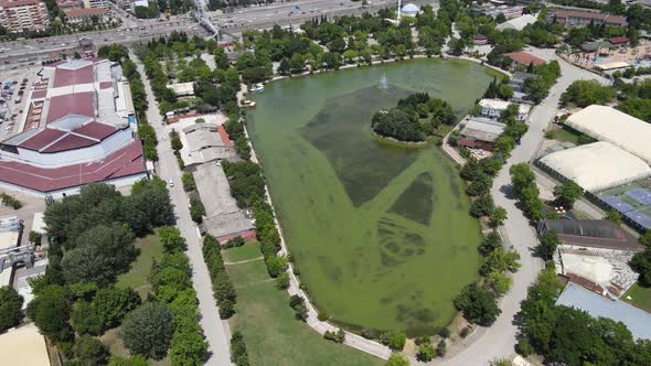 Aerial City Park Lake