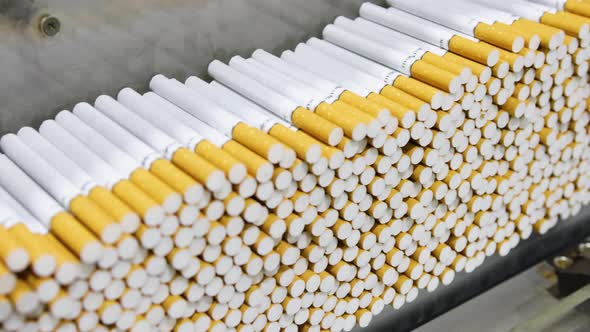 Cigarettes with yellow filter