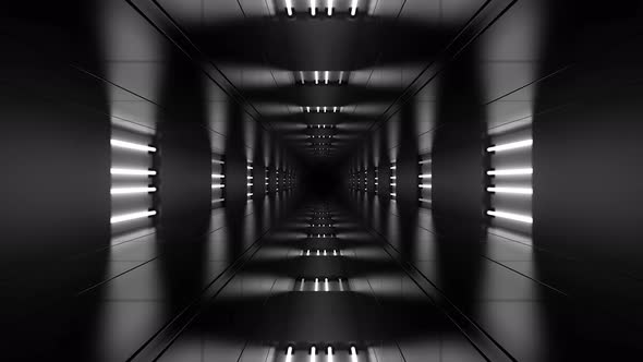 Black White Tunnel  Background Loop