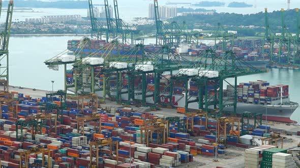Sg 22 の貨物船積み港 / Videohive, Stock footage, Time lapse