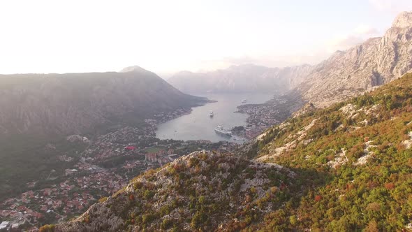 View From Mount Lovcen to the Kotor Bay