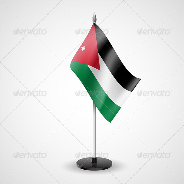 Table Flag of Jordan