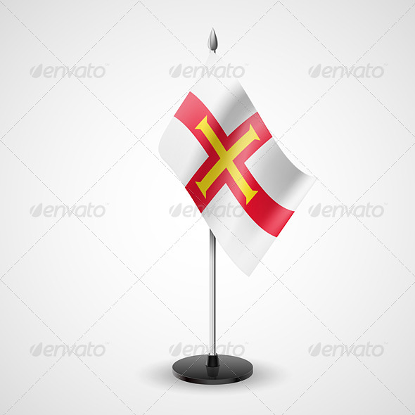 Table Flag of Guernsey