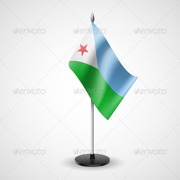 Table Flag of Djibouti