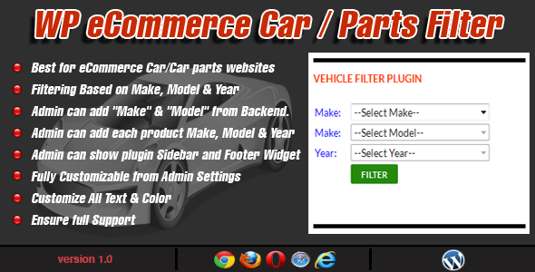 WP e-Commerce Car/Parts Filter Plugin