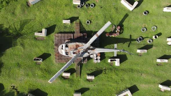 abandoned helicopter in mexico city forest