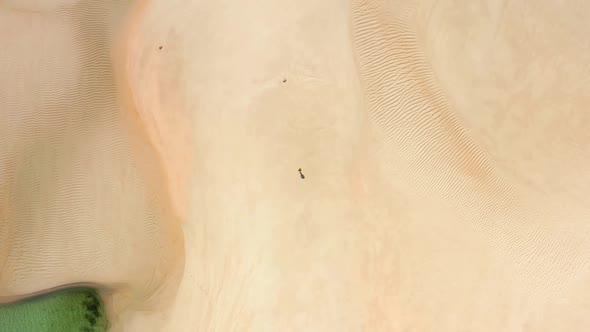 White Sands Among the Clear Waters As Seen From the Top