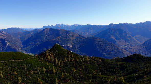 Drone Video of Mountains in Autumn in Austria 