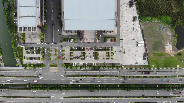 Aerial Shots Of Urban Roads In Zhejiang Province 2