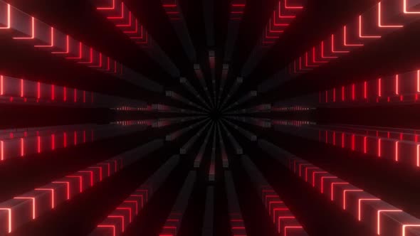 4K Tunnels Of Neon Lights Moving On Blocks Pack alt