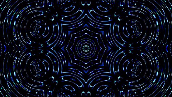 Bright abstract light governing blue color, kaleidoscope