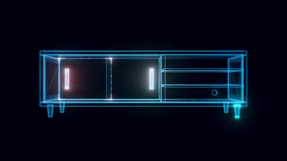 Wooden Tv Entertainment Unit Hologram 4k alt