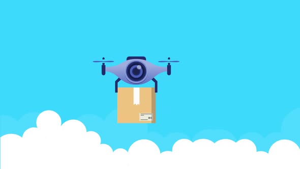 Delivering package with Drone Delivery