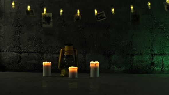 Dark Ambiance Light And Candle