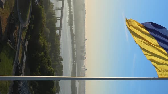 Vertical Video National Flag of Ukraine