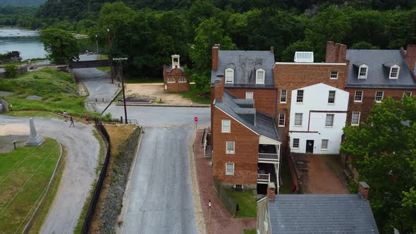 Harper's Ferry, West Virginia, site of John Brown's raid to fight slavery. Surrounded by the Shenand