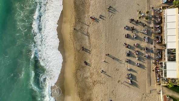 Beach Bar aerial view 4k