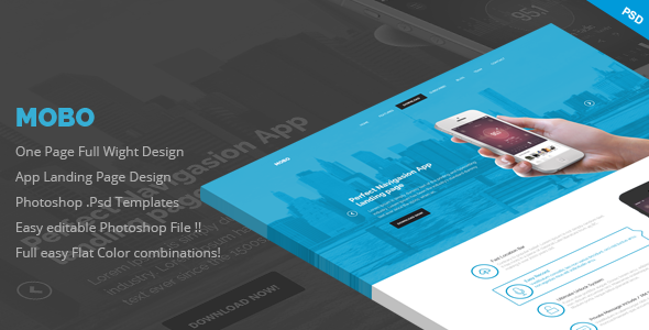 Mobo - One Page App Landing Page