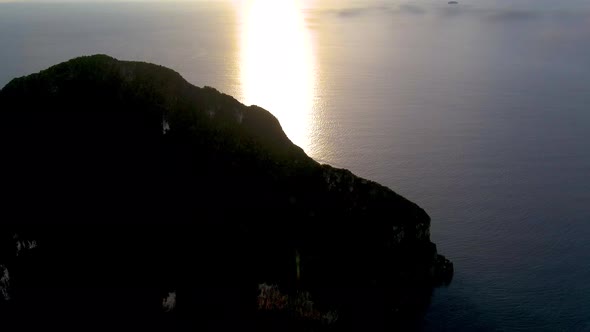 Phi Phi Island Krabi Thailand Drone Aerial View at Phi Phi Island