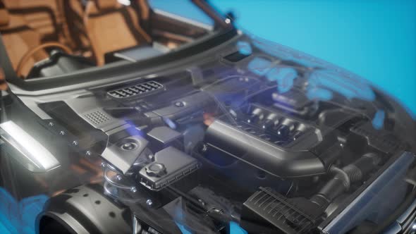 Detailed Car Engine and Other Parts alt