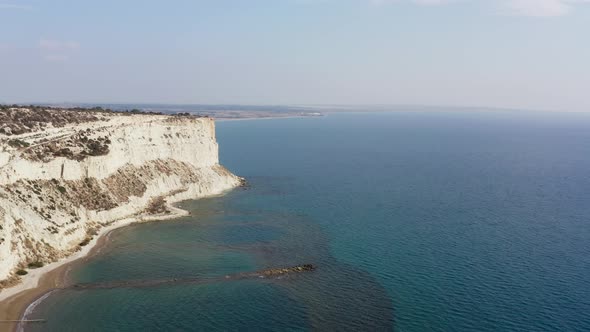 Drone Video of the Coastline of the Island with Rocks