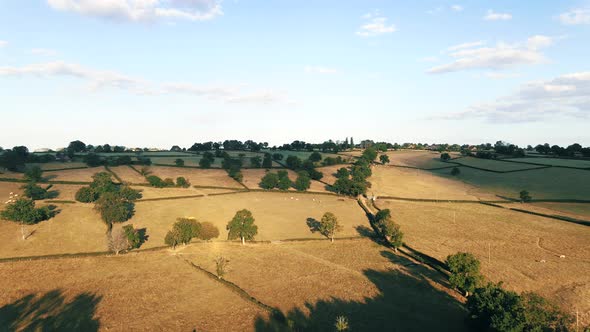 Aerial view over Dijon a beautiful village in France