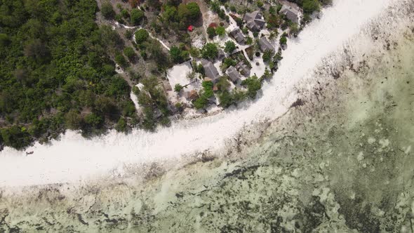 Empty Beach on Zanzibar Island Tanzania Slow Motion