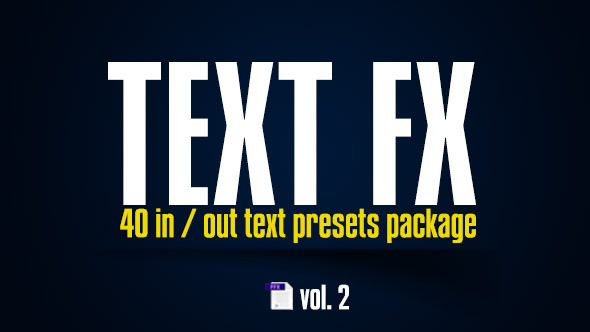 Text FX Presets Vol 2