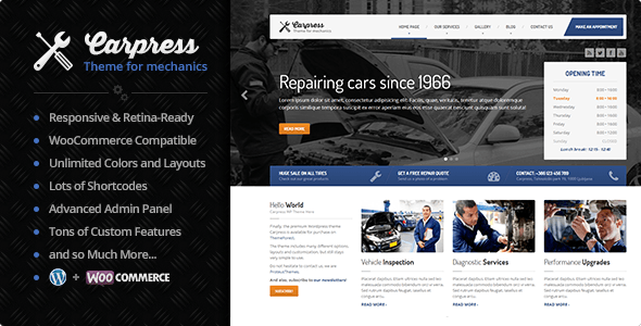 CarPress — WordPress Theme For Car and Automotive Professionals