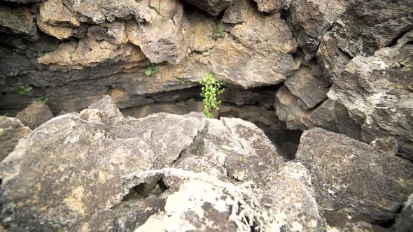 Crack Cave in Basalt Rocks