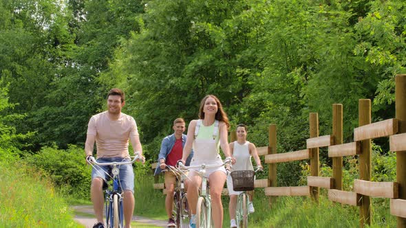 Happy Friends Riding Fixed Gear Bicycles in Summer 53