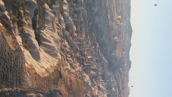 Vertical Video  Balloons in Cappadocia Turkey