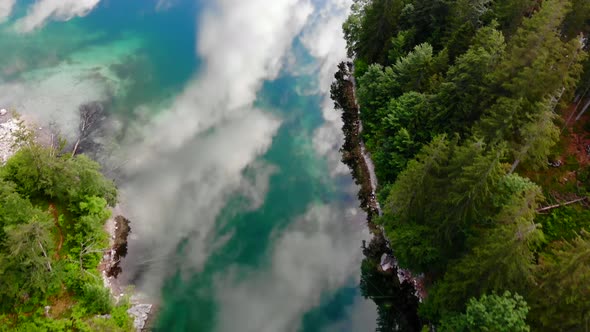 Beautiful Summer Landscape on an Lake in the Mountains