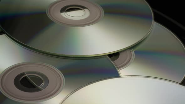 Rotating shot of compact discs - CDs 016