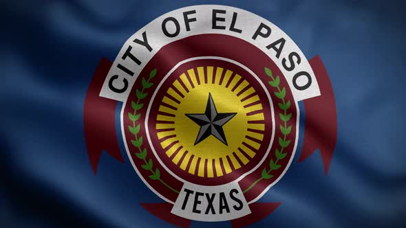 El Paso Texas Usa Flag Loop Background 4K
