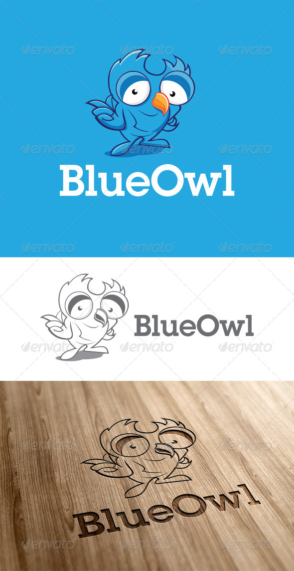 Charcter Owl Logo Template