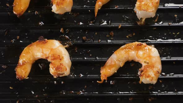 Shrimps Grilled on an Electric Grill